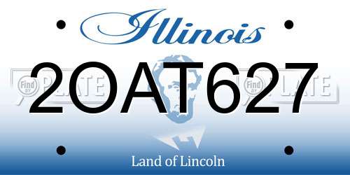 2OAT627 Illinois License Plate
