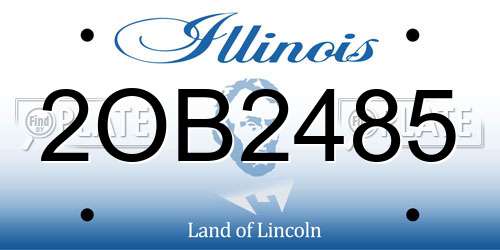 2OB2485 Illinois License Plate