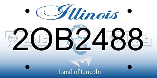 2OB2488 Illinois License Plate