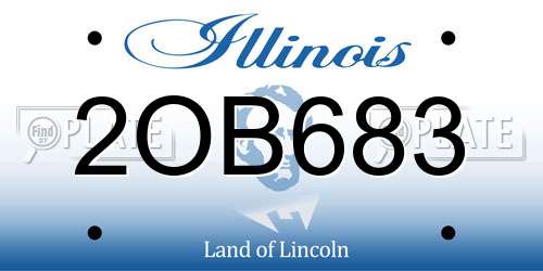 2OB683 Illinois License Plate
