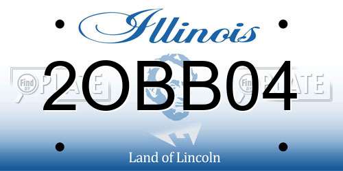 2OBB04 Illinois License Plate