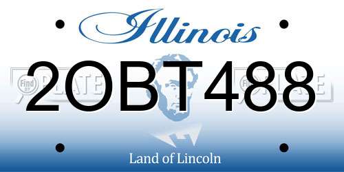 2OBT488 Illinois License Plate