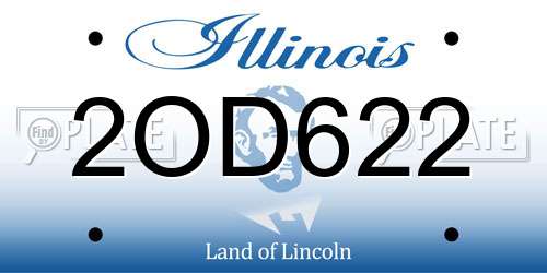 2OD622 Illinois License Plate