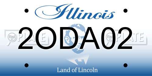 2ODA02 Illinois License Plate