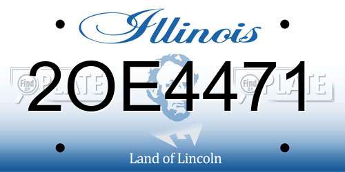 2OE4471 Illinois License Plate