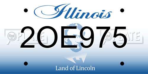 2OE975 Illinois License Plate