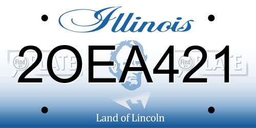 2OEA421 Illinois License Plate
