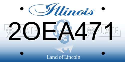 2OEA471 Illinois License Plate