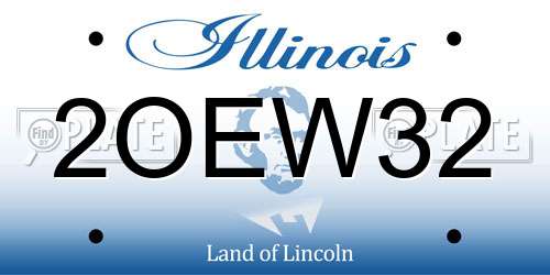 2OEW32 Illinois License Plate