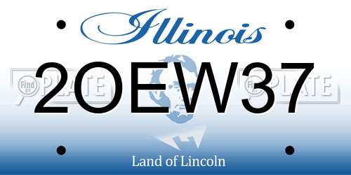 2OEW37 Illinois License Plate