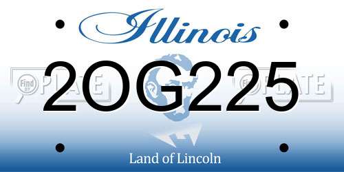 2OG225 Illinois License Plate
