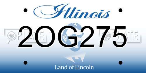 2OG275 Illinois License Plate