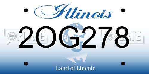 2OG278 Illinois License Plate