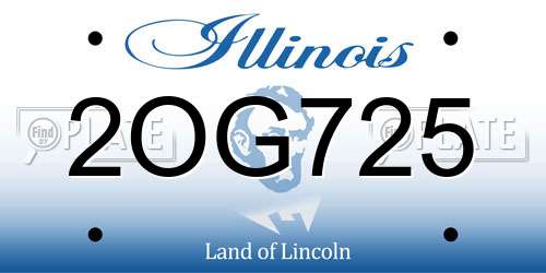 2OG725 Illinois License Plate