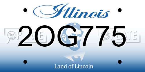 2OG775 Illinois License Plate