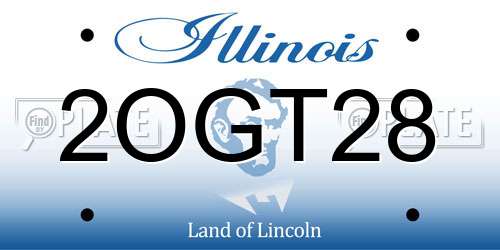 2OGT28 Illinois License Plate