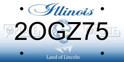 2OGZ75 Illinois License Plate