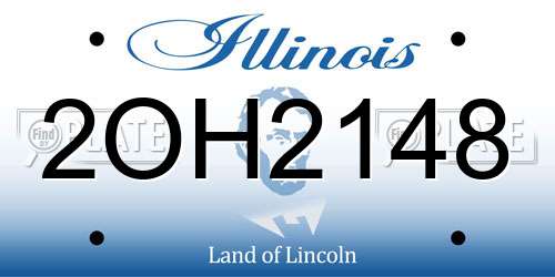 2OH2148 Illinois License Plate
