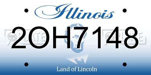 2OH7148 Illinois License Plate