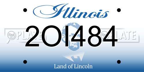 2OI484 Illinois License Plate