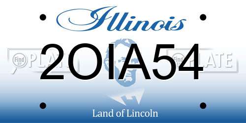 2OIA54 Illinois License Plate