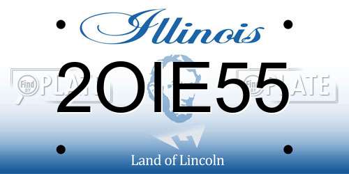 2OIE55 Illinois License Plate