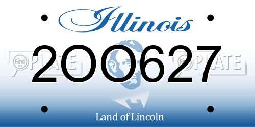 2OO627 Illinois License Plate
