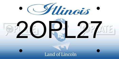 2OPL27 Illinois License Plate