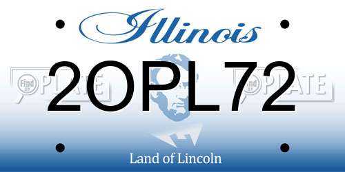 2OPL72 Illinois License Plate