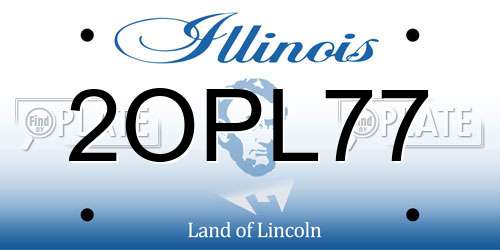 2OPL77 Illinois License Plate