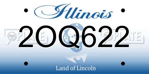 2OQ622 Illinois License Plate