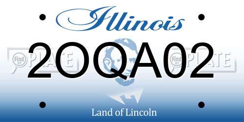 2OQA02 Illinois License Plate