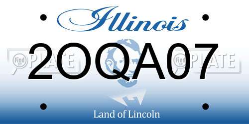 2OQA07 Illinois License Plate