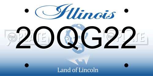2OQG22 Illinois License Plate
