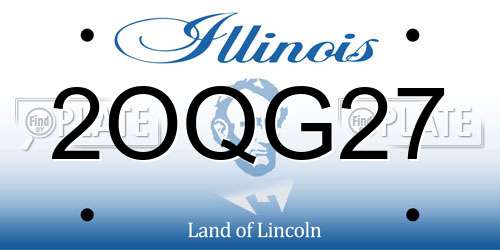 2OQG27 Illinois License Plate