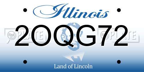 2OQG72 Illinois License Plate