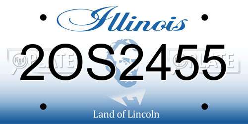 2OS2455 Illinois License Plate