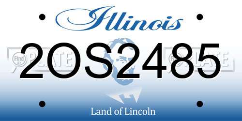 2OS2485 Illinois License Plate