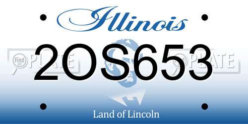 2OS653 Illinois License Plate