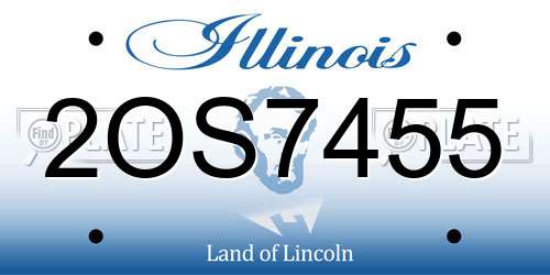 2OS7455 Illinois License Plate