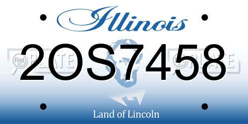 2OS7458 Illinois License Plate