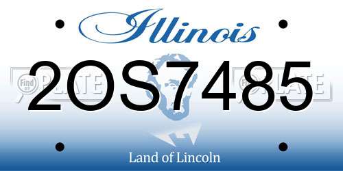 2OS7485 Illinois License Plate