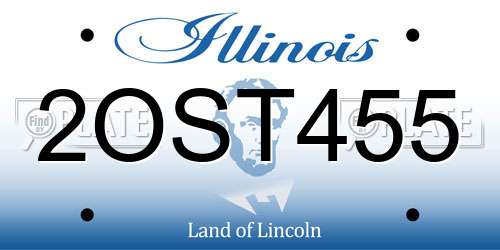 2OST455 Illinois License Plate
