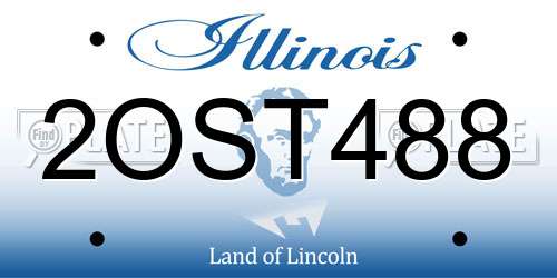 2OST488 Illinois License Plate