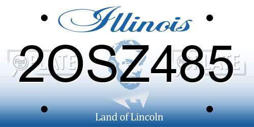 2OSZ485 Illinois License Plate