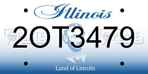 2OT3479 Illinois License Plate