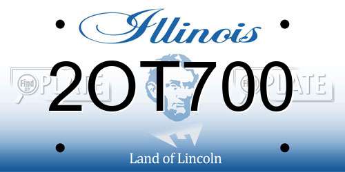2OT700 Illinois License Plate