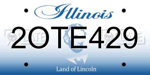 2OTE429 Illinois License Plate