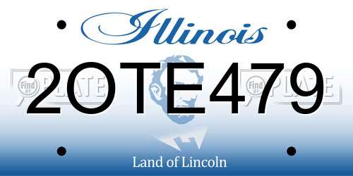 2OTE479 Illinois License Plate