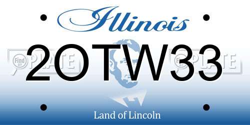 2OTW33 Illinois License Plate